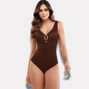 Traje de Baño  Mujer Entero Control de Abdomen Cafe Chamela 45055