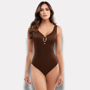 Traje de Baño  Mujer Entero Control de Abdomen Cafe Chamela 45055