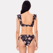 Bottom bikini negro mujer con amarre lateral ajustable