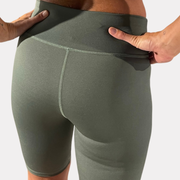 Leggins Calzas Deportivas VERDE Mujer Biker 66584 Tiro Alto