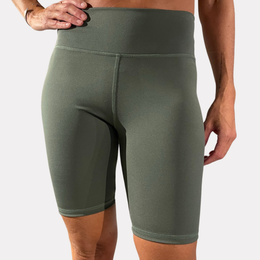 Leggins Calzas Deportivas VERDE Mujer Biker 66584 Tiro Alto