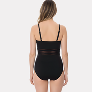 Traje De Baño Mujer Negro Control de Abdomen  ST EVEN 95105