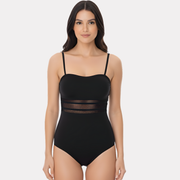 Traje De Baño Mujer Negro Control de Abdomen  ST EVEN 95105