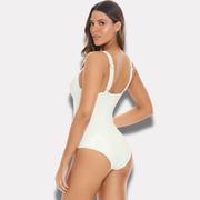 Traje de baño blanco control de abdomen copas fijas Chamela 42895