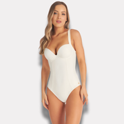 Traje de baño blanco control de abdomen copas fijas Chamela 42895